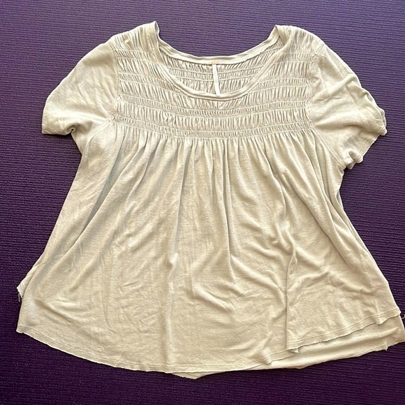 Free People Tops - Free People Light Gray/Silver Top